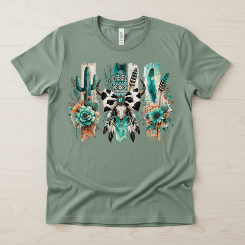 Boho Western Skull Tee