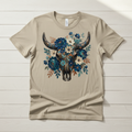 Floral Bull Skull Tee - Sand