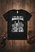 I'm Ammosexual Tee mockup on black shirt