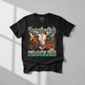 Somebody's Problem bold western longhorn skull graphic tee on a Gildan Softstyle shirt