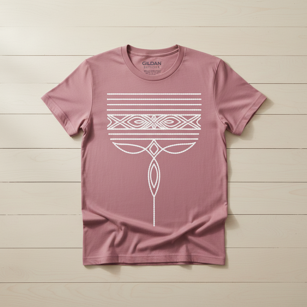 Boho rope macramé geometric tee on paragon Gildan Softstyle shirt