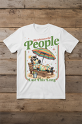 My Tolerance for People Last This Long Tee mockup on white shirt